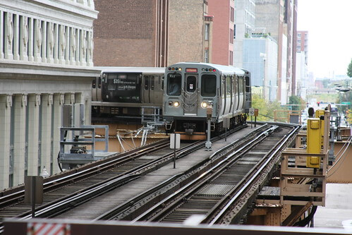 Image of a subway train in Chicago