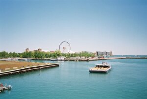 Chicago River and Navy Pier