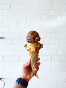 Ice cream on a cone