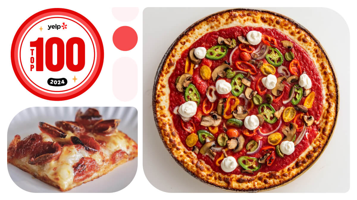 Graphic for Yelp's "Best pizza restaurants in the midwest" ranking