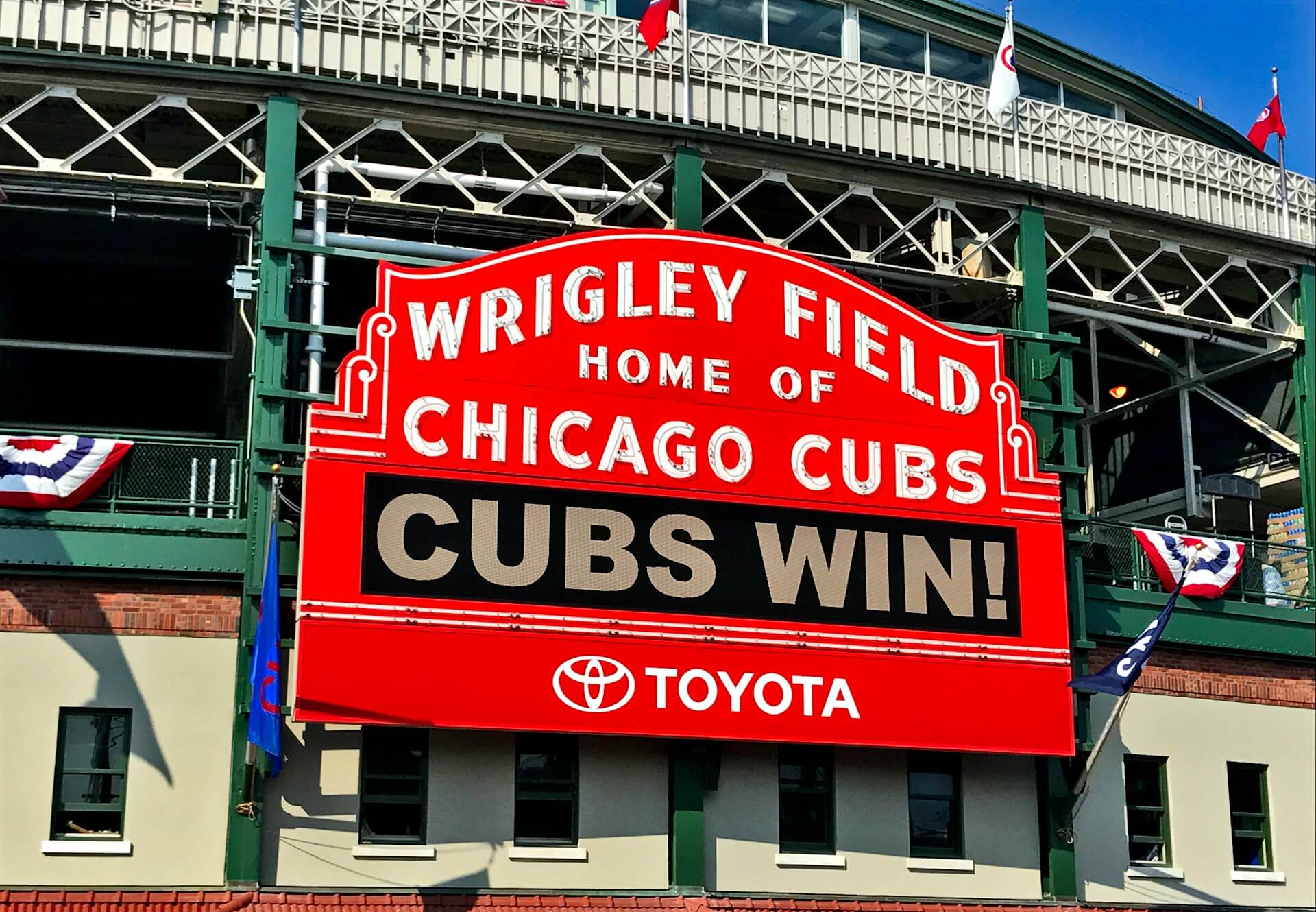 Wrigley Field sign in Chicago